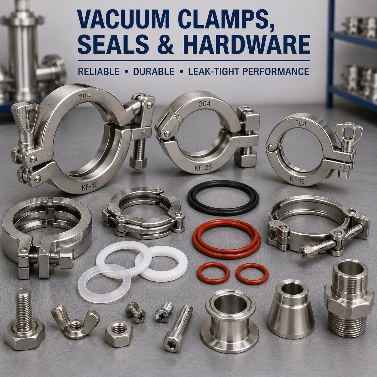 Vacuum Clamps, Seals & Hardware