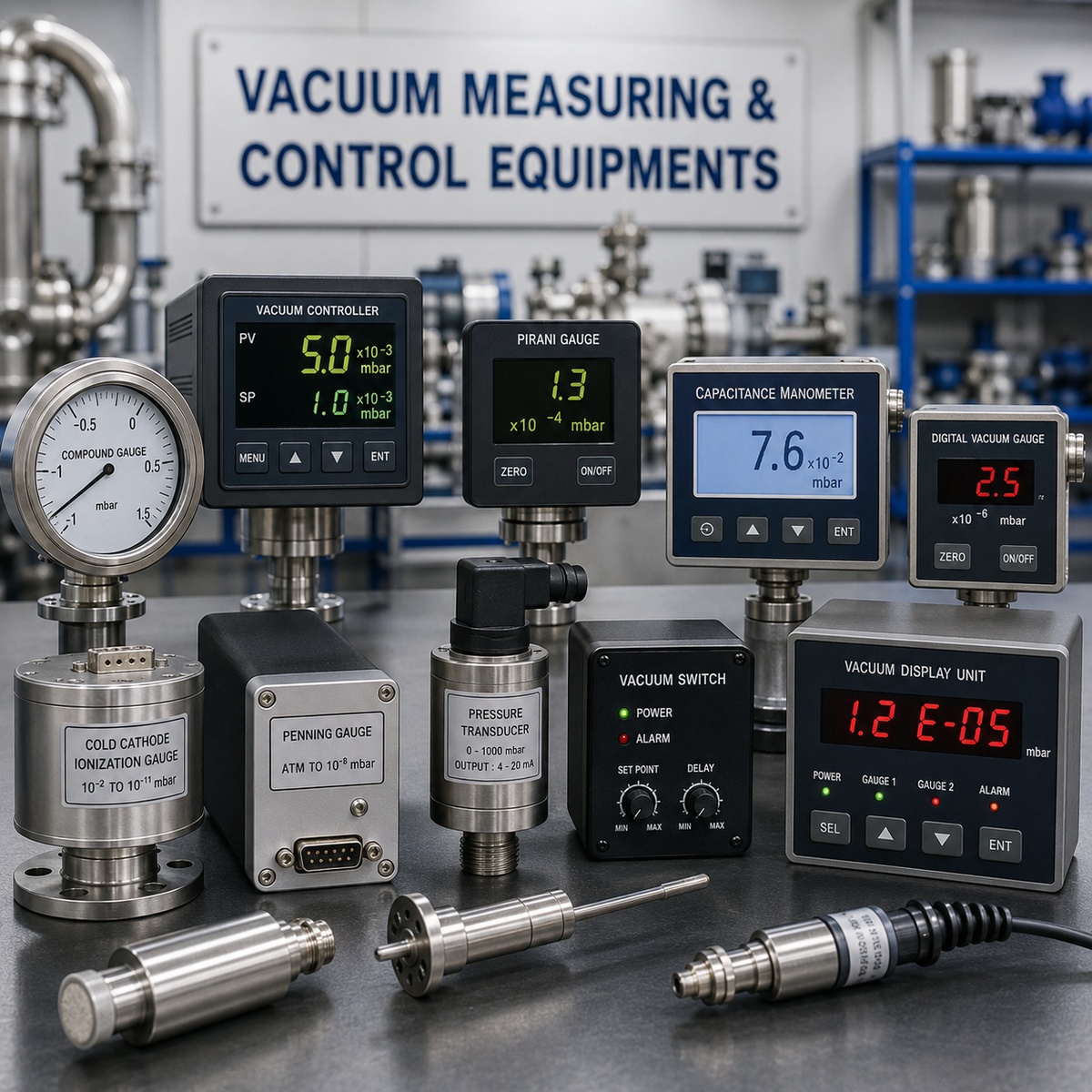 Vacuum Measuring & Control Equipments